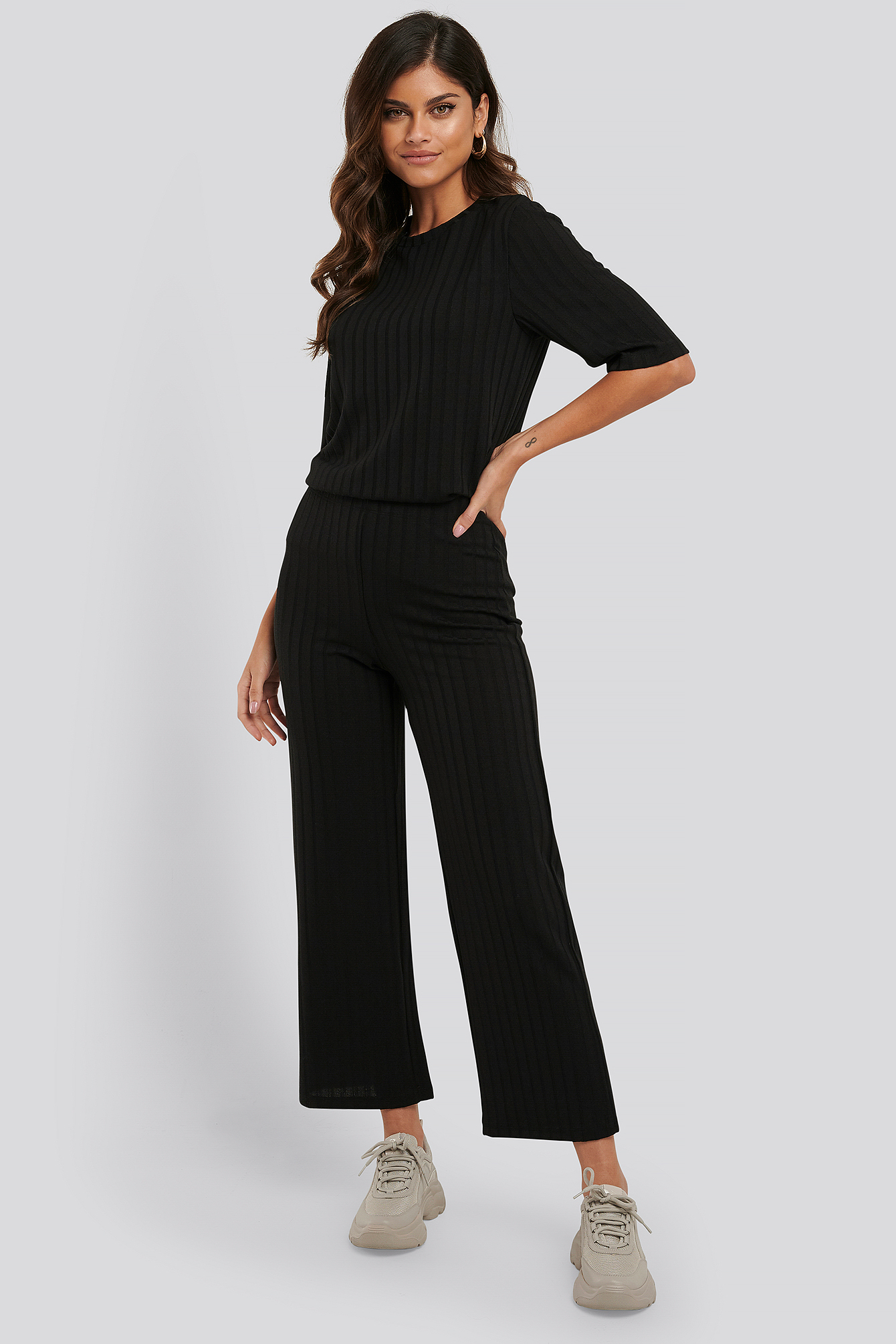 Black Pantalon Ample