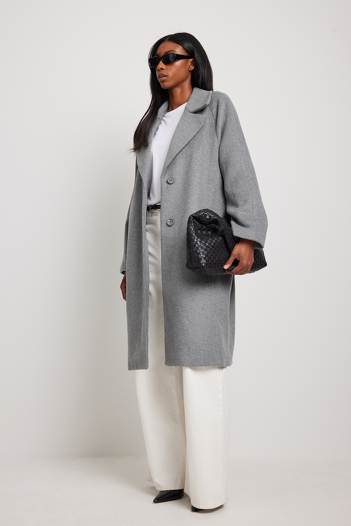 Manteau oversize Gris | NA-KD