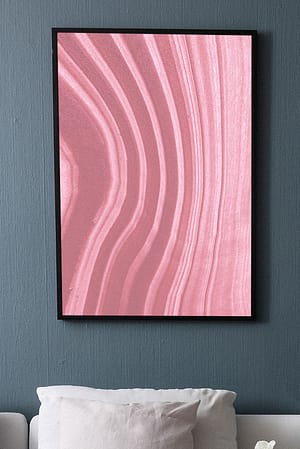 Pink Affiche Vibrant Lines