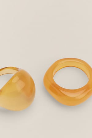 Orange 2-pack Plastic Rings