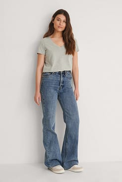 V-neck organic cotton t-shirt
