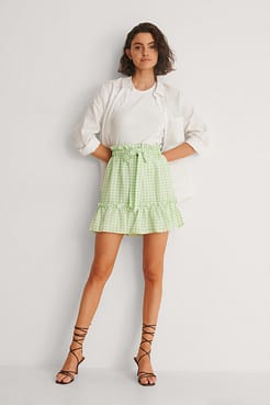 Tie-Waist Check Shirt