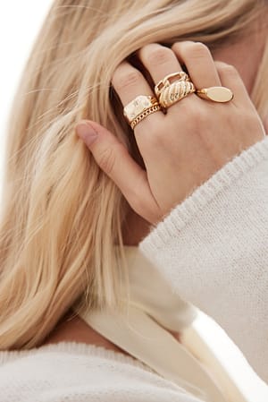 Gold Multipack Chunky Rings