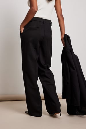 Black Pantalon de costume classique