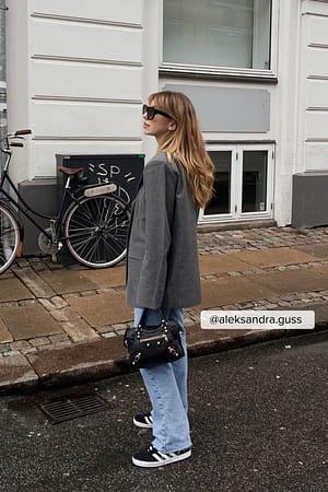 Grey Blazer surdimensionné