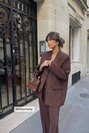 Brown Blazer oversize habillé