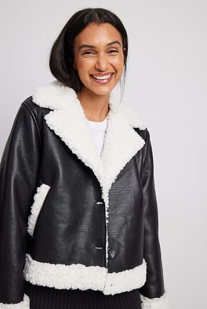 Black Blouson aviateur