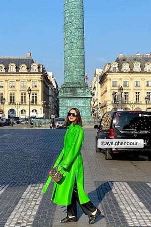 Green Trench long effet froissé