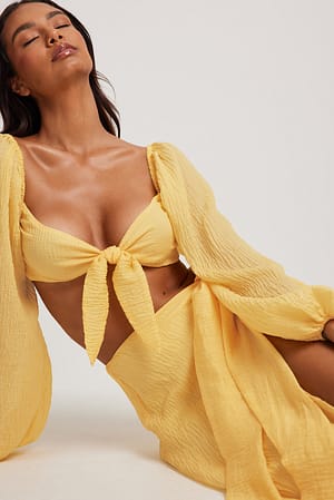 Yellow Blouse à manches ballon
