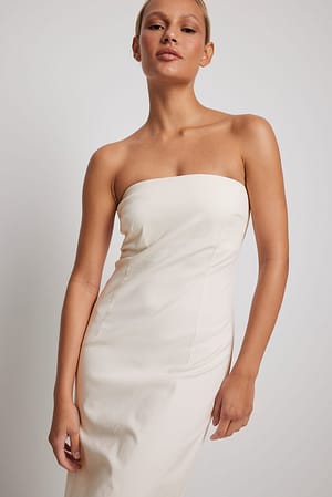 Offwhite Robe bandeau moulante
