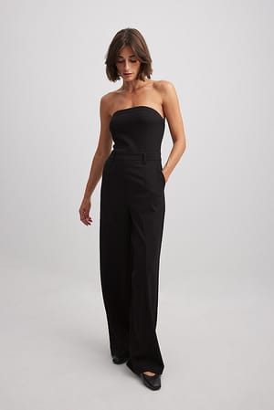 Black Combinaison pantalon bandeau
