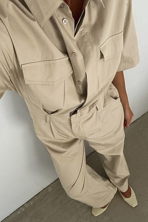 Beige Combinaison cargo