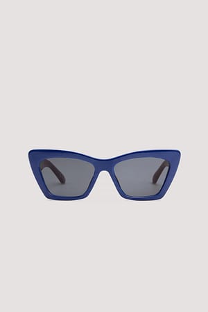 Cobalt Grandes lunettes de soleil carrées