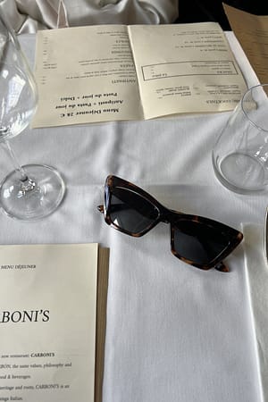 Tortois Grandes lunettes de soleil carrées