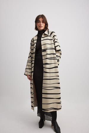 Zebra Manteau avec boucle