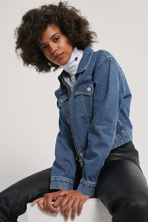 Blue Calvin Klein Veste Courte Denim