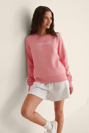 Pink Sweatshirt Ras-Du-Cou