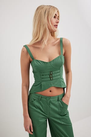 Green Haut style corset cargo