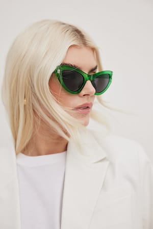 Green Lunettes de soleil yeux de chat