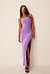 Robe longue moulante avec bretelles chaînes