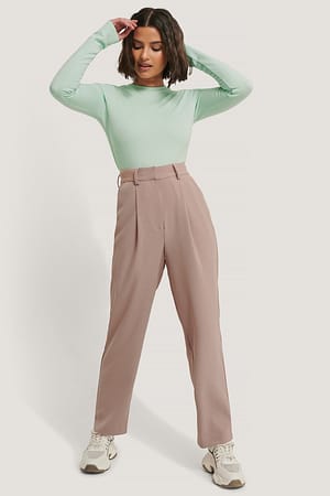 Mauve Chloé B x NA-KD Pantalon Plissé