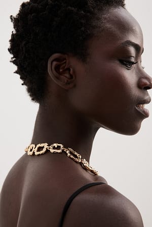 Gold Collier carré épais