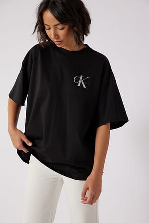 Black Tee-shirt boyfriend surdimensionné
