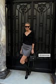 Grey Multi Jupe courte en tweed