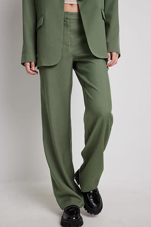 Green Pantalon de costume classique