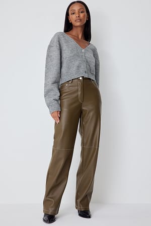 Olive Pantalon faux cuir