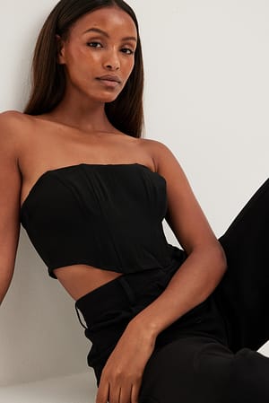 Black Haut style corset