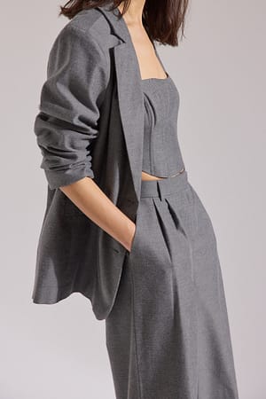 Grey Haut façon corset
