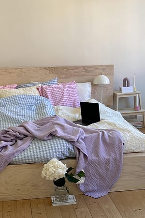 Purple Cotton Gauze Throw
