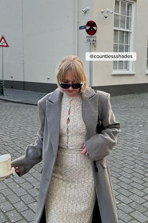 Offwhite Gilet court en maille
