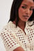 Chemise en maille crochetée à manches courtes