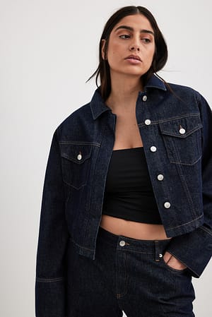 Dark Blue Veste en jean