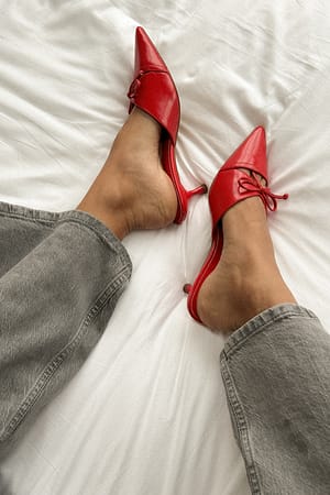 Red Cut Out Pumps