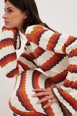 Multicolor Maxi robe dos plongeant