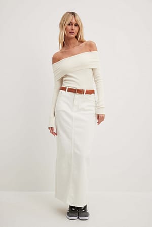 Offwhite Jupe longue en jean