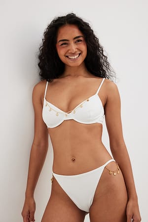 Offwhite Culotte de bikini avec petit soleil