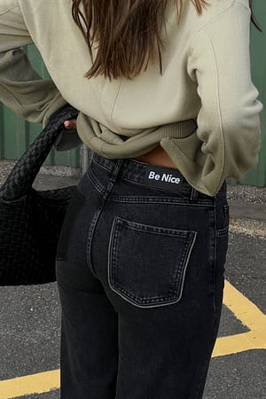 Grey Pantalon en denim à poches