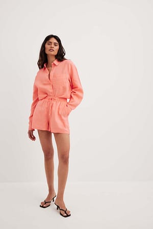 Apricot Shorts en lin élastiques