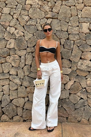 Offwhite Jean souple à taille élastique