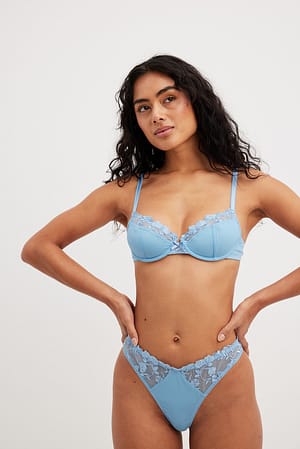 Blue Culotte brodée