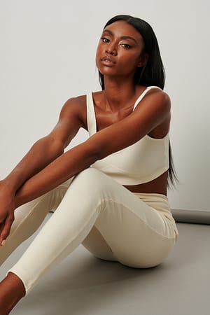 Offwhite Legging côtelé bio