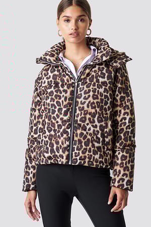 Leoprint NA-KD Leo Printed Padded Jacket