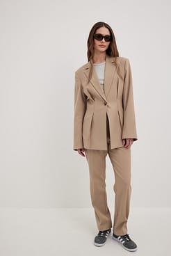 Fitted Waist Blazer Outfit