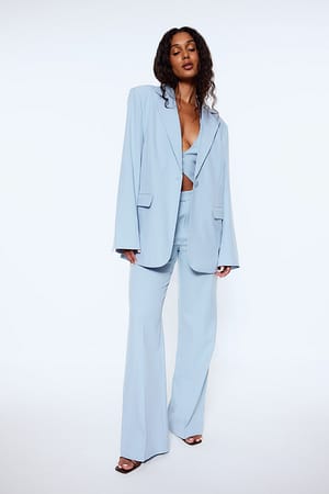 Cloudy Sky Flared Suit Trousers