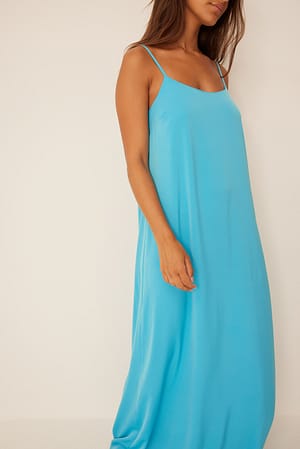 Blue Robe longue fluide