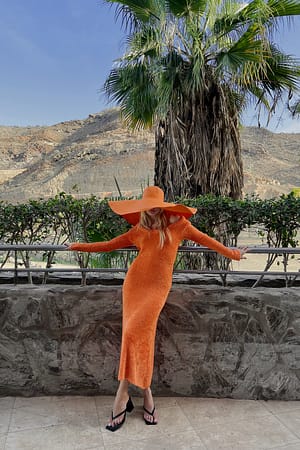 Orange Maxi robe